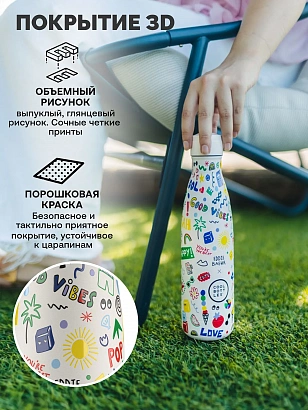 Термос Cool Bottles Eddie Baehr Good Vibes 500мл CBB50GVI