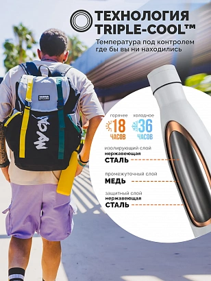 Термос Cool Bottles Vivid Yellow 750мл CB750VIY